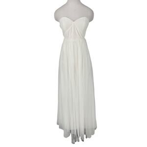 Jenny Yoo Annabelle Convertible Tulle Column  Dress White 6 Wedding Ethereal